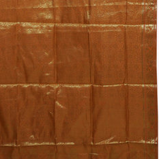 Mogul Interior - 2 Indian Silk Sari Curtain Drape Brown Window Treatment Party Decor 96x44 - Curtains