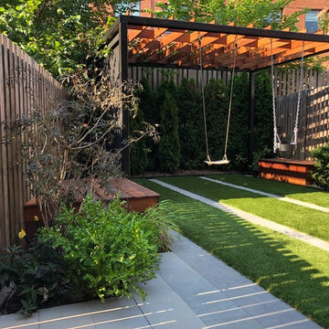 Brooklyn backyard with small playground