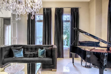 Example of a huge trendy living room design in Phoenix