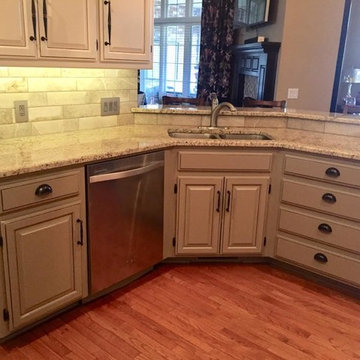 Updating Oak Cabinets & Backsplash