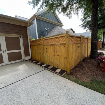 Privacy Fence Rebuild and Refinish in Johns Creek