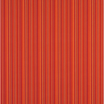 Orange, Striped Indoor Outdoor Marine Scotchgard Upholstery Fabric By The Yard