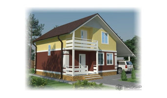 Проект дома из СИП панелей с мансардой "Орион 1" Площадь: 116 м2