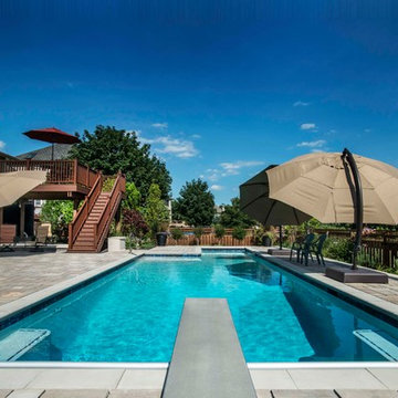 Plainfield, IL Swimming Pool with Swim Lane and 2 Automatic Covers