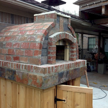 The Ritchie Family Father and Son Wood Fired Brick Pizza Oven in Texas