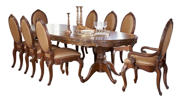 Lavelle Melange 7-Piece Oval Pedestal Dining Table Set - Traditional ... Lavelle Melange 7-Piece Oval Pedestal Dining Table Set - Traditional ...