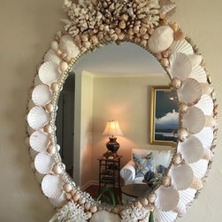"Oh Oh Mexico" shell mirror, currently available - Mirrors