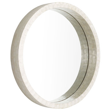 Triton Round Mirror, Wh, Large