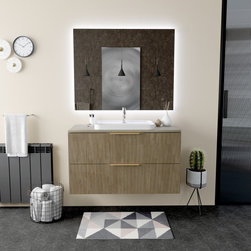 Mueble de Ba&ntilde;o &Aacute;valon: estructura y orden armonizados por su dise&ntilde;o - Bathroom Cabinets