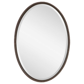 Uttermost Sherise Bronze Oval Mirror | Oil Rubbed Bronze Oval Wall Mirror