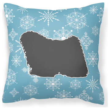 Winter Snowflake Puli Fabric Decorative Pillow Bb3563Pw1414