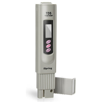 iSpring TDS Meter 3-Button Digital Water Quality Tester w/ Temperature Function