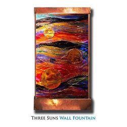 Three Suns Wall Fountain - Indoor Fountains