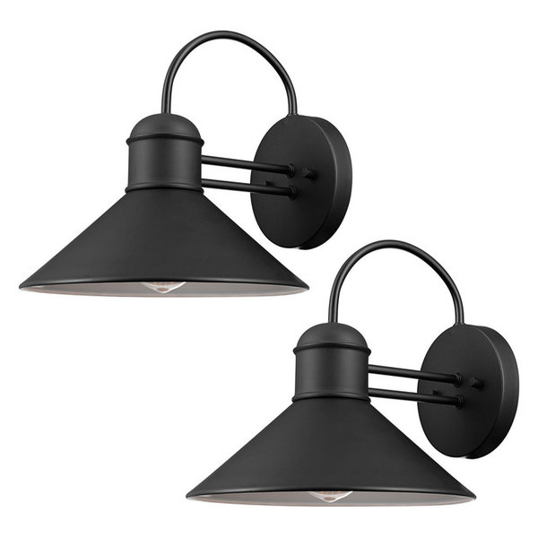Globe Electric 44165 Sebastien 1 Light 11-1/32"H Outdoor Wall - Black