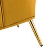 Tufted Accent Chair With Golden Legs, Mustard
