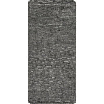nuLOOM Casual Crosshatched Anti Fatigue Kitchen Comfort Mat, Dark Grey,20"x42"