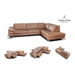 Modern Sectional Sofa Recliner Miller by Seduta D'Arte - $4,650.00 - Sofas And Sectionals