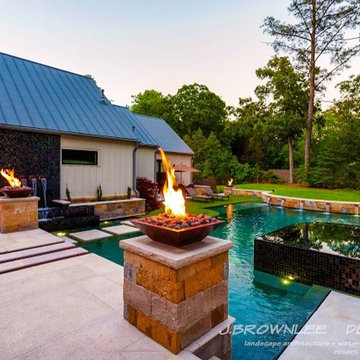 Lightstreams Gold Iridescent Metal Blue Pool and Spa