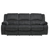 Bowery Hill Contemporary Power Reclining Sofa in Slate