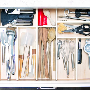 Custom Cutlery Dividers & Drawers to Maximize Small NYC Kitchen