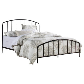 Hillsdale Furniture Tolland Metal Queen Bed with Arched Spindle Design Black