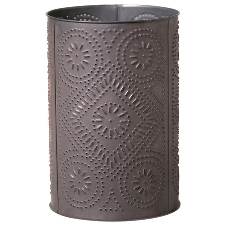 Waste Basket With Diamond, Kettle Black