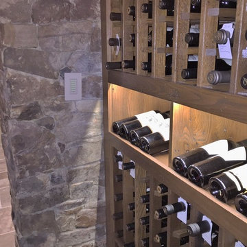 Reclaimed Chestnut  Wine Cellar w/ Radius Dome Ceilings