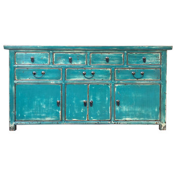 Turkish Boy Green Drawers Console Sideboard Credenza Table Cabinet Hcs7456