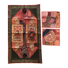 Indian Banjara Patchwork Wall Tapestry Wall Decor With Decorative Cushion Cover