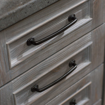 Weathered Wood Kitchen Island