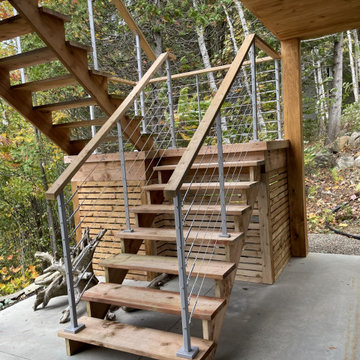 Stairs and deck railing project in Quebec, Canada