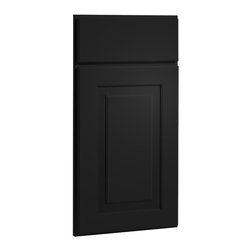 CliqStudios.com - Mendota Carbon Black Paint Shaker Kitchen Cabinet Sample - Kitchen Cabinetry