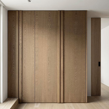 Pocket door cabinet