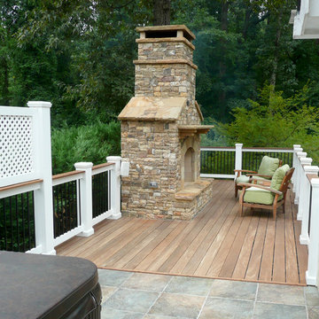 Two Story Deck & Fireplace