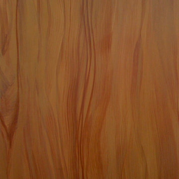 Faux stone and wood