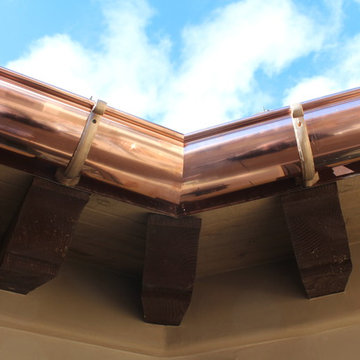 New Home in Palmdale Ca. First day Copper Half Round Gutter