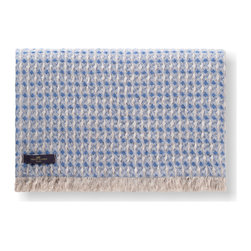 Nida Sea Blue Linen Throw - Throws