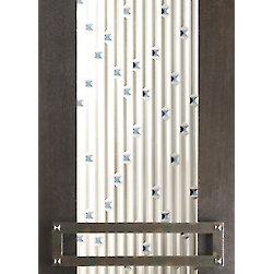 2-1/4" Thick Contemporary Mahogany Door Art Glass Iron Work - Front Doors