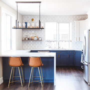 Coastal blue kitchen