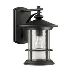 Ashley Superiora Transitional 1-Light Black Outdoor Wall Sconce