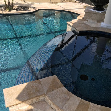 Gold Iridescent Steel Blue Pool and Spa