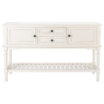 Piper 2 Drawer 2 Door Console Table, Distressed White
