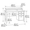 Scranton & Co Transitional 3-Drawer Wood Computer Desk in Mahogany