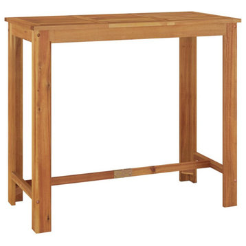 vidaXL Bar Table Outdoor Pub Bistro Counter Height Table Solid Wood Acacia