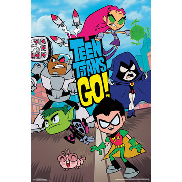 Teen Titans Go Group Poster, Premium Unframed