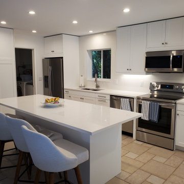 Contemporary Kitchen Remodel Done in a Matte White Color