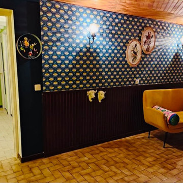 Pan de mur chambre enfant après rénovation