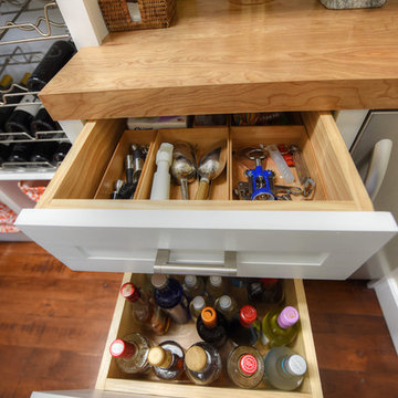 Custom Wood Walk-in Pantry and Wine Bar