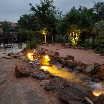 Luxury stream and waterfalls,