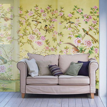 hand painted wallpaper/ Embroidered wallpaper and other hand painted prodcuts